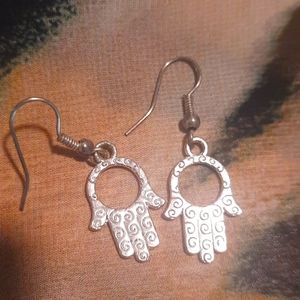 Tunisian Antique Hamza Earrings